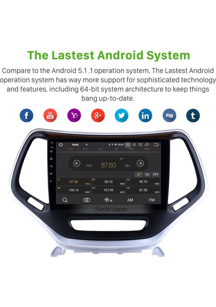 Jeep Grand Cherokee Obd2 2016 Android Auto Carplay Navigasyon Multimedya Sistemi indirimleri