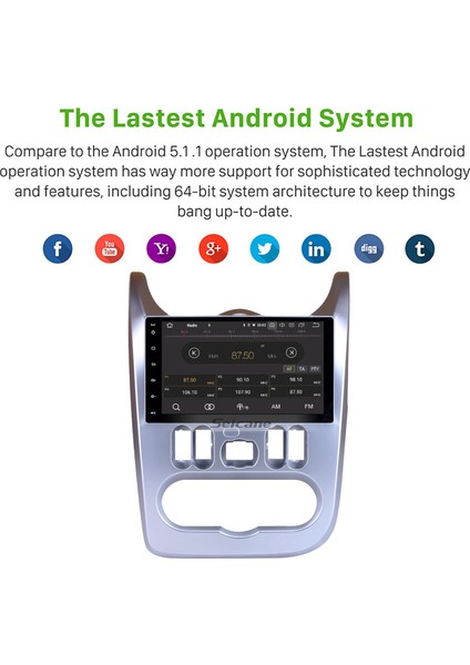 Renault Duster Logan 2009-2013 Android Auto Carplay Navigasyon Multimedya Sistemi indirimleri