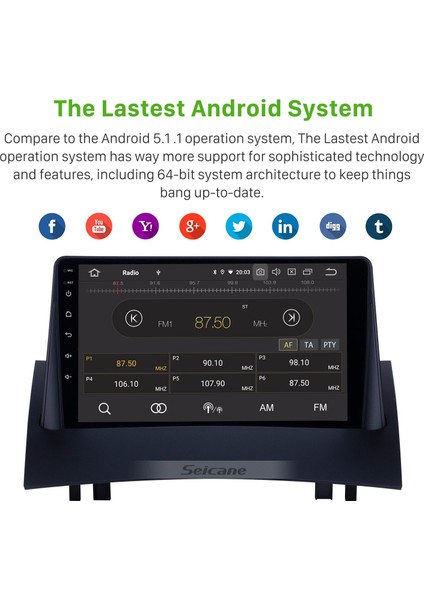 Renault Megane 2 2004-2008 Android Auto Carplay Navigasyon Multimedya Sistemi fırsatları