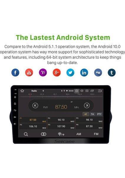 Fiat Egea 2015-2018 Android Auto Carplay Navigasyon Multimedya Sistemi
