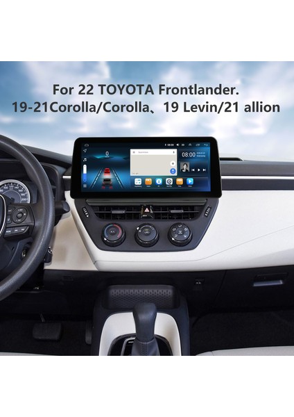 Toyota Frontlander 2019-2021 Corolla 2019 Levin 2021 Allion Android Auto Carplay Navigasyon Multimedya Sistemi