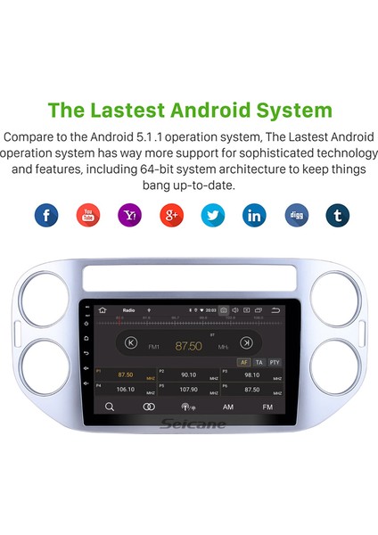 Volkswagen Tiguan 2010-2015 Android Auto Carplay Navigasyon Multimedya Sistemi indirimleri