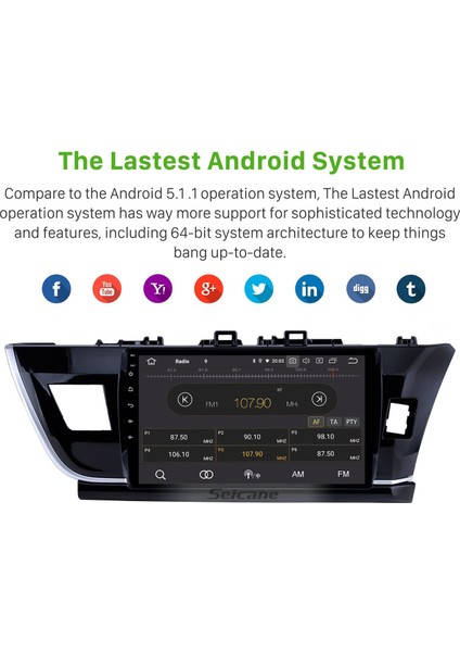 Toyota Corolla Rhd 2014 Android Auto Carplay Navigasyon Multimedya Sistemi indirimleri