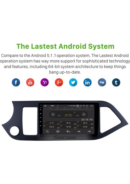 Kia ​​picanto Morning 2011-2014 Android Auto Carplay Navigasyon Multimedya Sistemi indirimleri