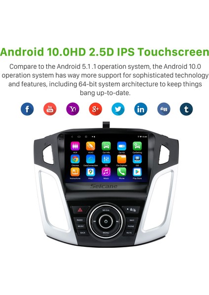 Ford Focus 2012-2018 Android Auto Carplay Navigasyon Multimedya Sistemi fırsatları