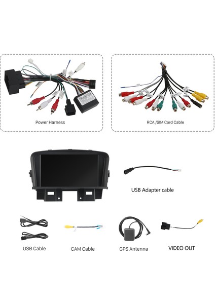 Chevrolet Cruze 2008-2014 Android Auto Carplay Navigasyon Multimedya Sistemi indirimleri