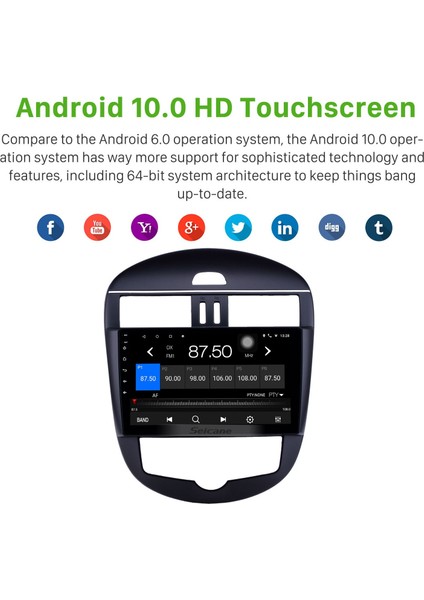 Nissan Tiida Otomatik Klima 2011-2014 Android Auto Carplay Navigasyon Multimedya Sistemi fırsatları