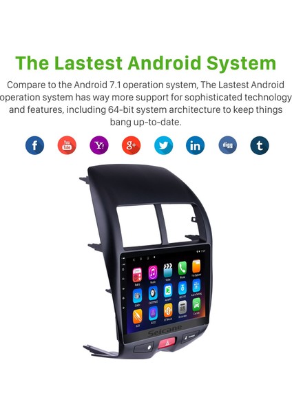 Mitsubishi Asx 2010-2013 Android Auto Carplay Navigasyon Multimedya Sistemi modelleri