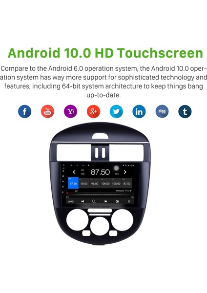 Nissan Tiida Manuel A/c 2011-2014 Android Auto Carplay Navigasyon Multimedya Sistemi fırsatları