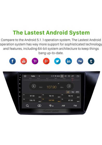 Volkswagen Touran 2016-2018 Android Auto Carplay Navigasyon Multimedya Sistemi