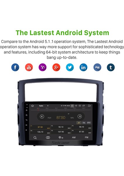 Mıtsubıshı Pajero V97/V93 2006-2017 Android Auto Carplay Navigasyon Multimedya Sistemi indirimleri