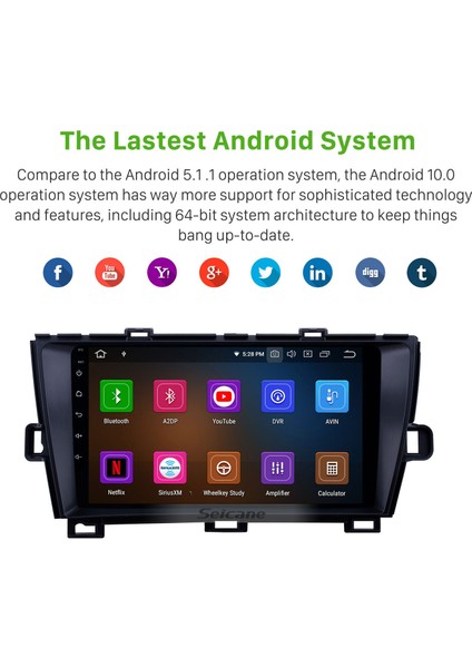 Toyota Prius Rhd 2009-2013 Android Auto Carplay Navigasyon Multimedya Sistemi indirimleri
