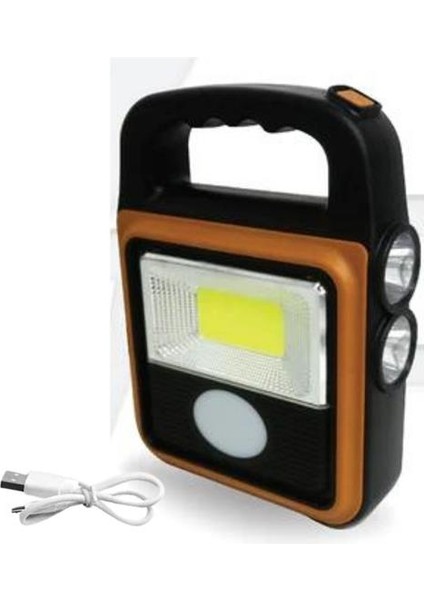 Taşınabilir 4 Farklı Fonksiyonlu Güneş Enerjili ve USB ile Şarj Olabilen Portatif LED Işıldak HS-8020 (4886)