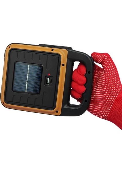 Taşınabilir 4 Farklı Fonksiyonlu Güneş Enerjili ve USB ile Şarj Olabilen Portatif LED Işıldak HS-8020 (4886)