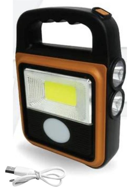 Taşınabilir 4 Farklı Fonksiyonlu Güneş Enerjili ve USB ile Şarj Olabilen Portatif LED Işıldak HS-8020 (4886)
