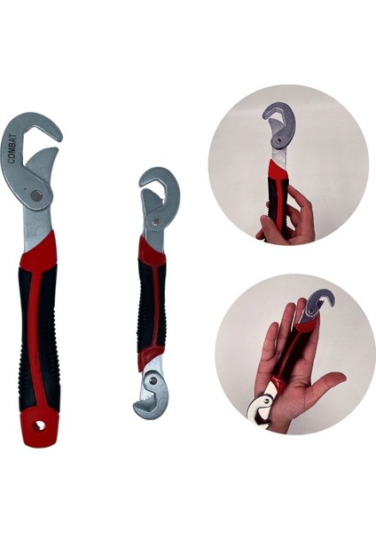 Çok Fonksiyonlu Ergonomik Ayarlanabilir Büyük Küçük Akıllı Pense Anahtar 2li Set