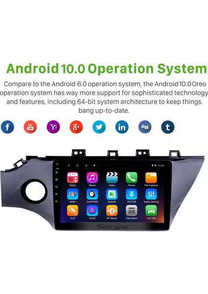 Kia Rio K2 2017-2018 Android Auto Carplay Navigasyon Multimedya Sistemi fırsatları