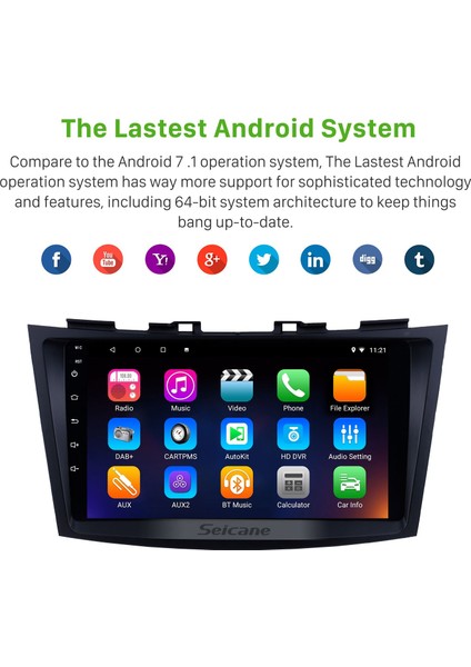 Suzukı Swıft Otomatik 2011-2013 Android Auto Carplay Navigasyon Multimedya Sistemi fırsatları