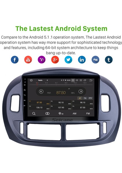 Toyota Estıma/ ACR30 (Rhd) 2002-2006 Android Auto Carplay Navigasyon Multimedya Sistemi fırsatları