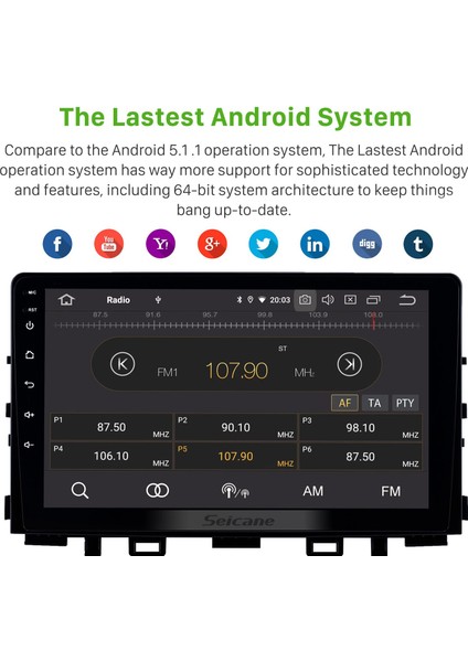 Kia Rio 2017-2019 Android Auto Carplay Navigasyon Multimedya Sistemi indirimleri