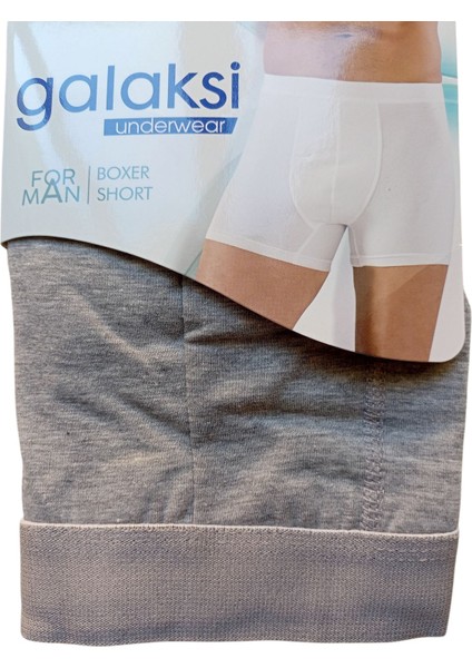 erkek boxer pamuklu cotton gri renk 4'lü ekonomik paket esnek yumuşak penye slim fit BGL1-3XL