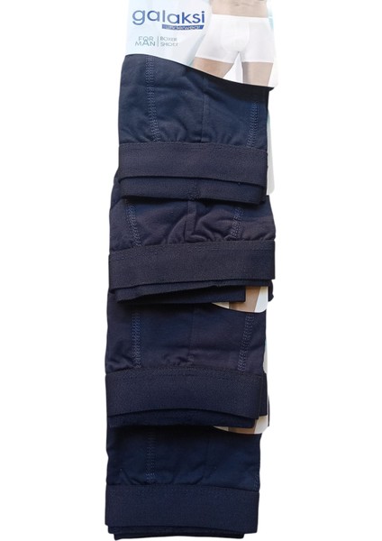 erkek boxer pamuklu cotton lacivert 4'lü ekonomik paket esnek yumuşak penye slim fit BGL1-2M