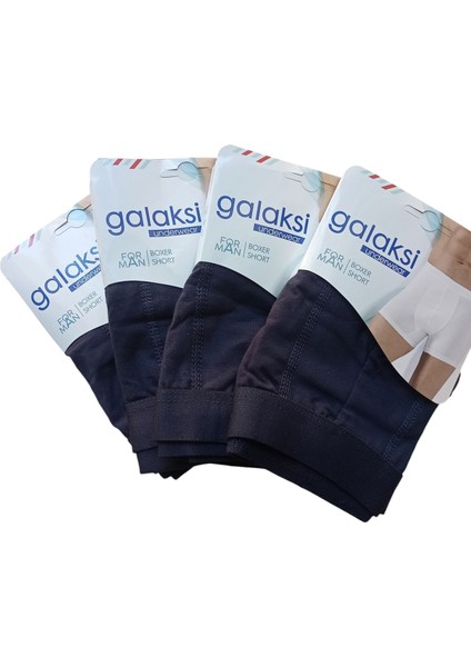 erkek boxer pamuklu cotton lacivert 4'lü ekonomik paket esnek yumuşak penye slim fit BGL1-2M