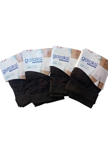 erkek boxer pamuklu cotton siyah 4'lü ekonomik paket esnek yumuşak penye slim fit BGL1-1S modelleri