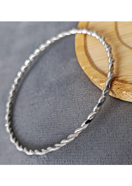 Lilahgümüştr Gümüş Burgulu Ajda Bilezik