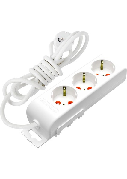 3LÜ 5 METRE KABLOLU TOPRAKLI GRUP PRİZ