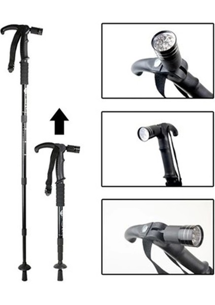 Boya Göre Ayarlı Işıklı Yürüyüş Bastonu WT-002