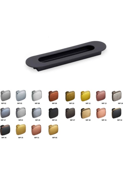 Mat Altın Siyah Detaylı 160 mm Çekme Mobilya Kulpu MP30 (A1173160130)