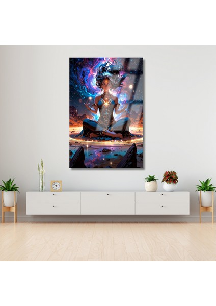 Kırılmaz Cam Tablo Astral Evren Temalı Dijital Baskı Kırılmaz Cam Modeli Ev Dekoru