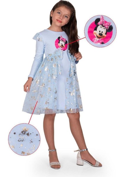 Kız Çocuk Mickey Parti Kıyafeti Dogum Günü ve Gösteri Kostümü Elbisesi