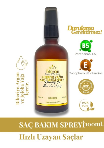 Biberiye Yağlı Saç Bakım Spreyi "Canlandırma Ve Hızlı Uzama" 100 Ml