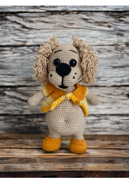 LotusHobiEvi Amigurumi Yelekli Şirin Köpüş 22CM Oyuncak fırsatları