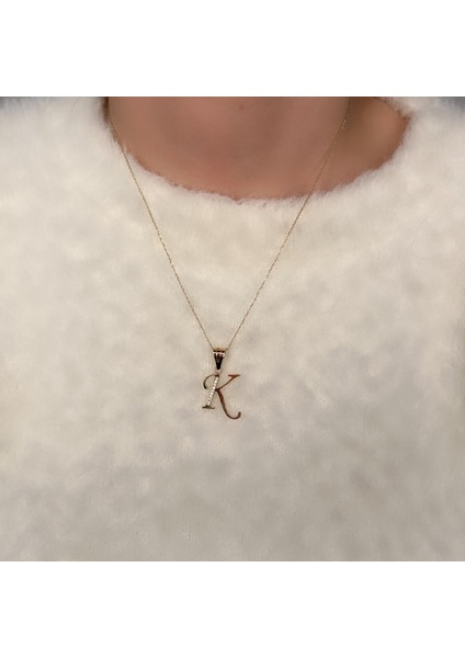 K Harfi Altın Kolye BM25
