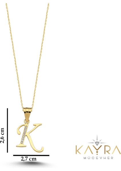 K Harfi Altın Kolye BM25 indirimleri