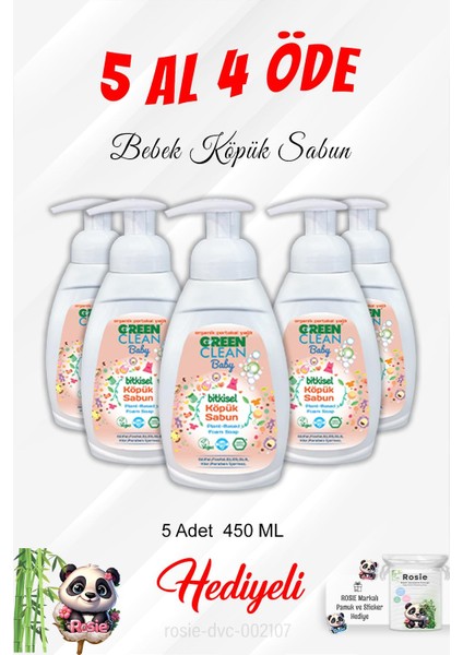 Gren Clean Bebek Köpük Sabun 450 ml ve Rosie Pamuk