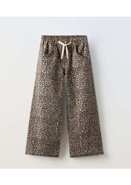 Kız Çocuk Leopar Pantolon