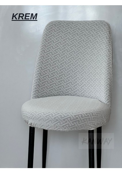 Jakarlı Kumaş Oval Lastikli Sandalye Kılıfı. fiyatları