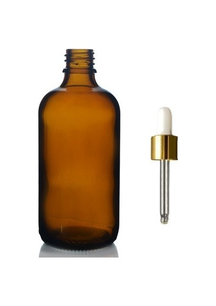 100 ml Kahverengi Cam Da mlalıklı, 24 Adet, Sarı Kapak Beyaz Emzik