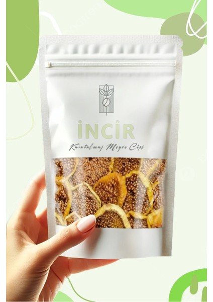 Yeşil Incir Cipsi 50G, Şeker Ilavesiz, Dilimlenmiş