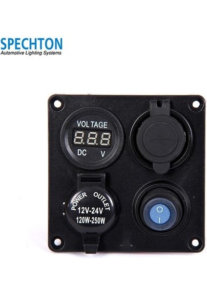 12V-24V GÖSTERGE PANELİ (SWITCH MARİNE) (TEKLİ) 90*90 MM