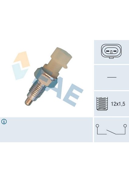 Geri Vites Müşürü (2 Fiş Soketli) (M12 x 1.5) Fıat-Opel