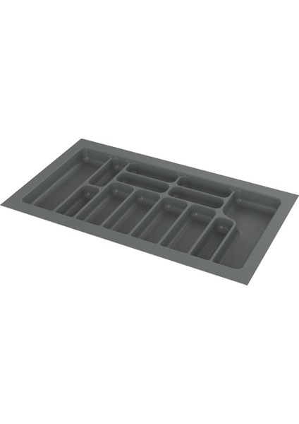 2290 Çekmece Içi Plastik Kaşıklık Gri Renk 84X49 cm (13 Bölme) S-2290-G