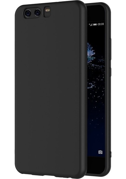 ESLIFETECH26 Aksesuar Huawei P10 Kauçuk Silikon Kılıf Siyah