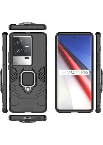 Vivo Iqoo 11 Darbeye Dayanıklı Telefon Kılıfı ve Yüzük Tutucu (Yurt Dışından) fırsatları