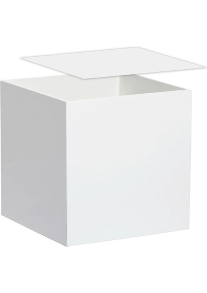 Beyaz Kapaklı Çok Amaçlı Saklama Kutusu (15 cm x 15 cm x 15 cm )
