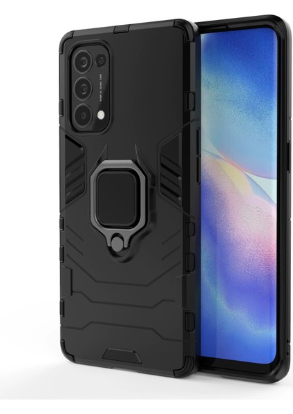 Oppo Reno 4 4g Darbeye Dayanıklı Telefon Kılıfı ve Yüzük Tutucu (Yurt Dışından)